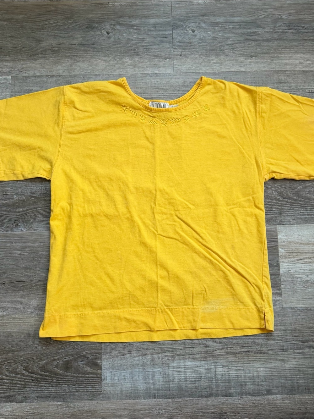 Vintage Sterling Collection Embroidered Cotton Top